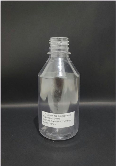 Envase 8 Oz Transparente