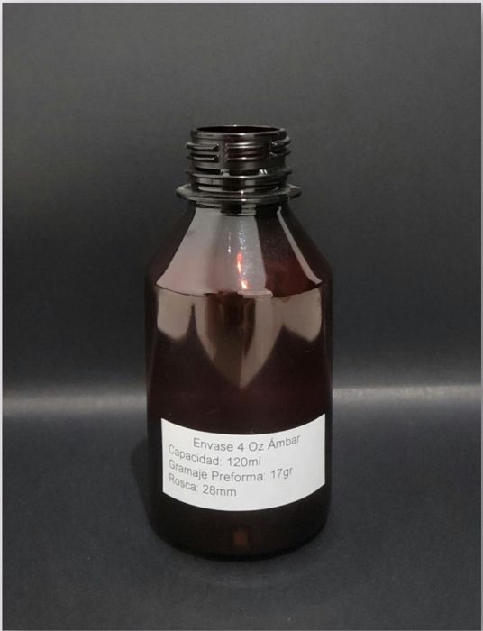 Envase 4 Oz Ámbar