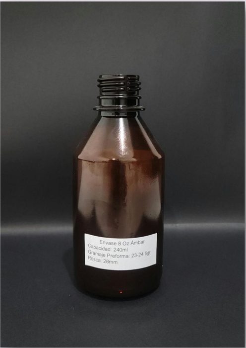 Envase 8 Oz Ámbar